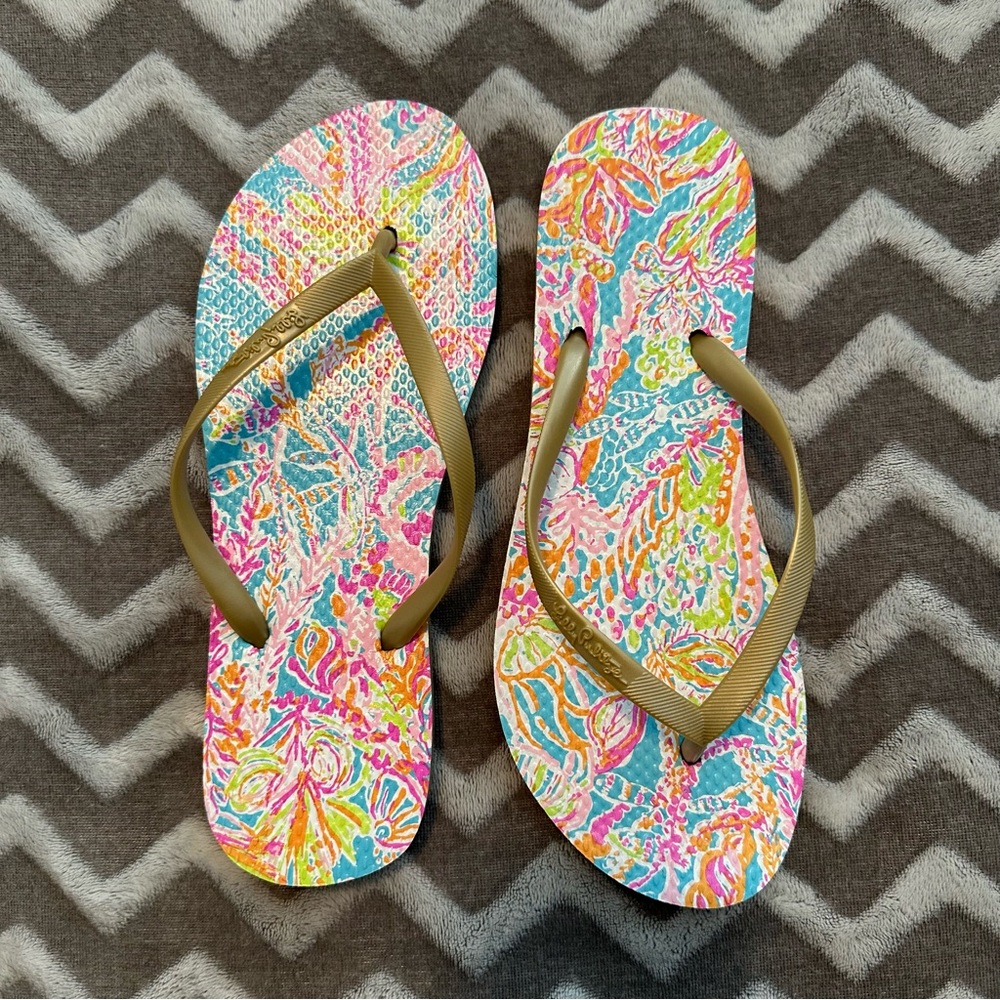 Lilly Pulitzer | Scuba To Cuba Flip Flops | Size 7/8